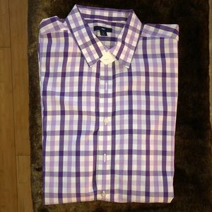 Purple Plaid Button Down Shirt